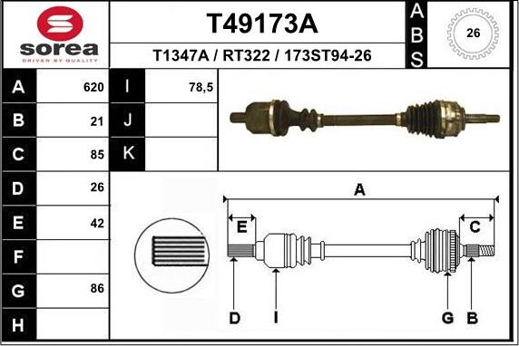 EAI T49173A - Sürücü mili furqanavto.az