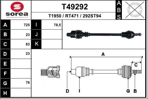 EAI T49292 - Sürücü mili furqanavto.az