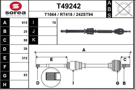 EAI T49242 - Sürücü mili furqanavto.az