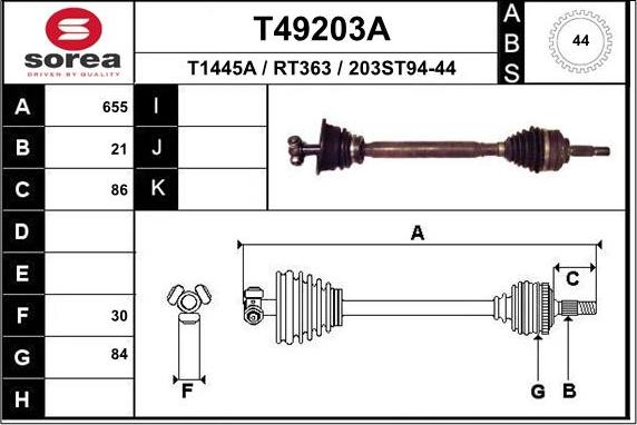 EAI T49203A - Sürücü mili furqanavto.az