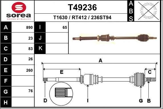 EAI T49236 - Sürücü mili furqanavto.az