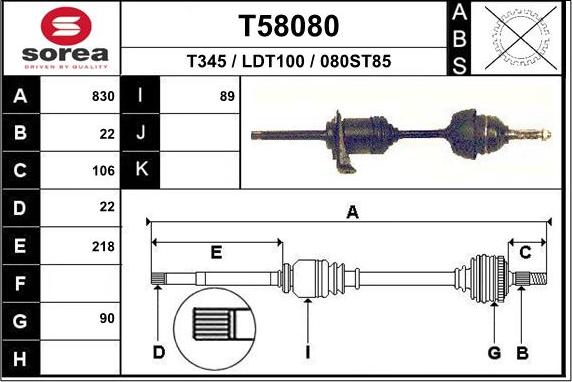 EAI T58080 - Sürücü mili furqanavto.az