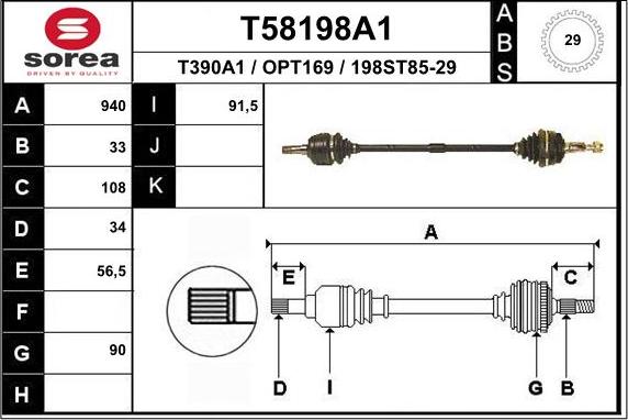 EAI T58198A1 - Sürücü mili furqanavto.az