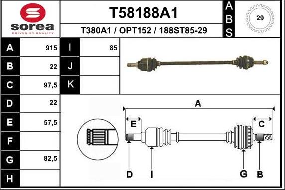 EAI T58188A1 - Sürücü mili furqanavto.az