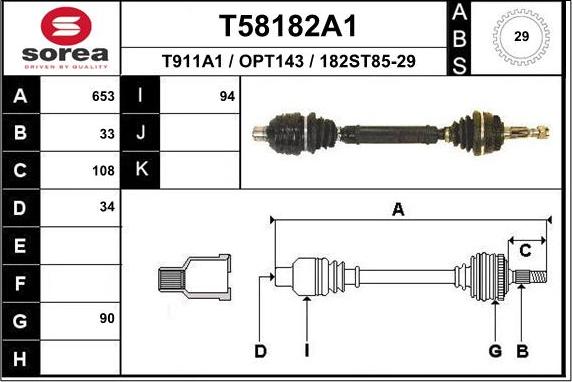 EAI T58182A1 - Sürücü mili furqanavto.az