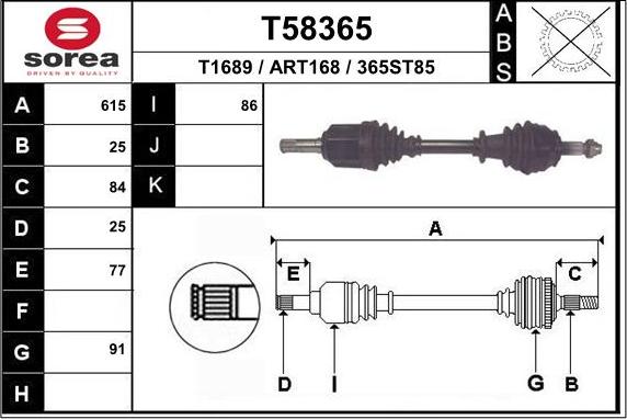 EAI T58365 - Sürücü mili furqanavto.az