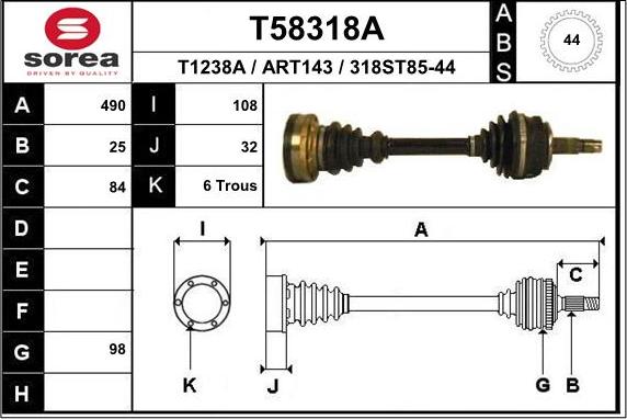 EAI T58318A - Sürücü mili furqanavto.az