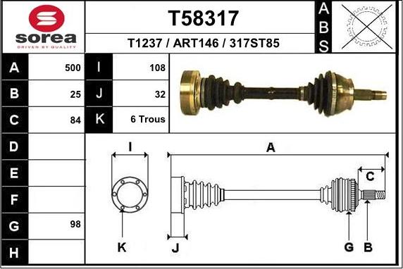 EAI T58317 - Sürücü mili furqanavto.az