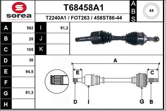 EAI T68458A1 - Sürücü mili furqanavto.az