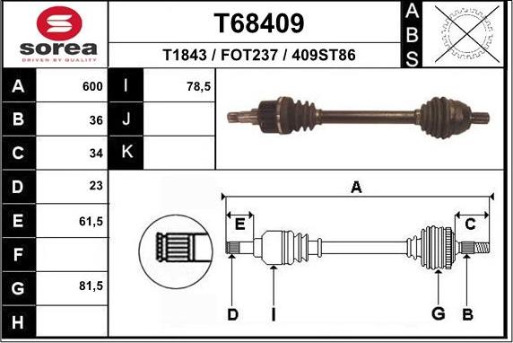 EAI T68409 - Sürücü mili furqanavto.az