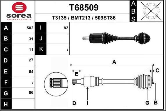 EAI T68509 - Sürücü mili furqanavto.az