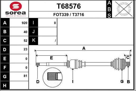 EAI T68576 - Sürücü mili furqanavto.az