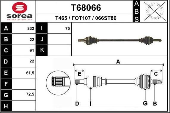 EAI T68066 - Sürücü mili furqanavto.az