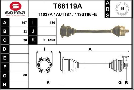 EAI T68119A - Sürücü mili furqanavto.az