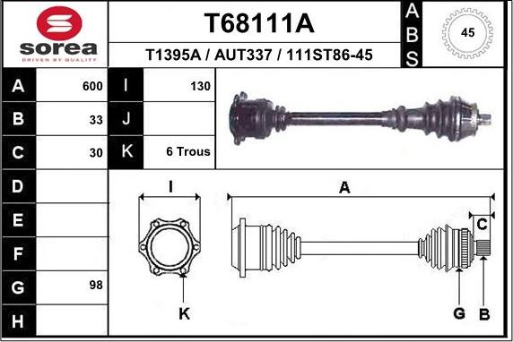 EAI T68111A - Sürücü mili furqanavto.az