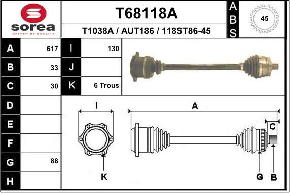 EAI T68118A - Sürücü mili furqanavto.az