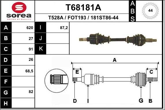 EAI T68181A - Sürücü mili furqanavto.az