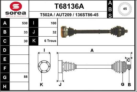 EAI T68136A - Sürücü mili furqanavto.az