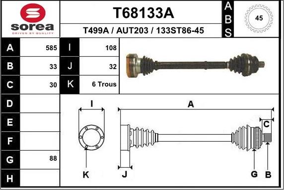 EAI T68133A - Sürücü mili furqanavto.az