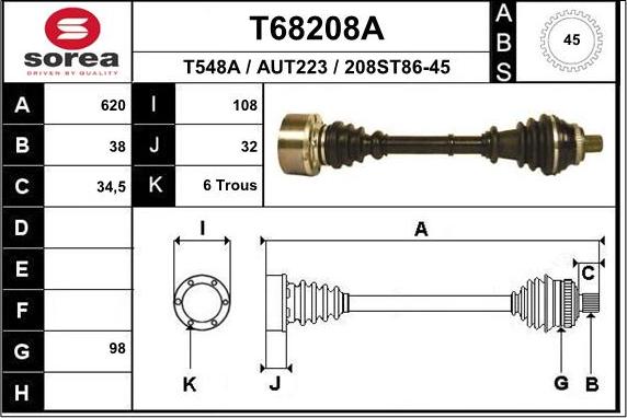 EAI T68208A - Sürücü mili furqanavto.az