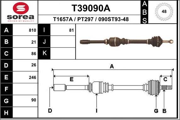 EAI T39090A - Sürücü mili furqanavto.az