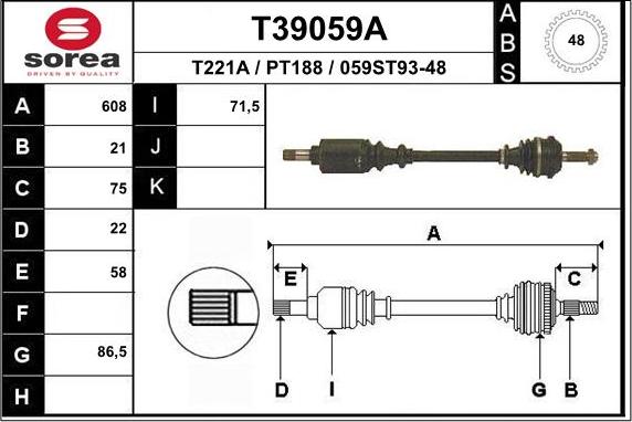 EAI T39059A - Sürücü mili furqanavto.az