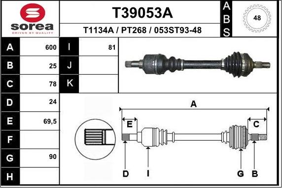 EAI T39053A - Sürücü mili furqanavto.az