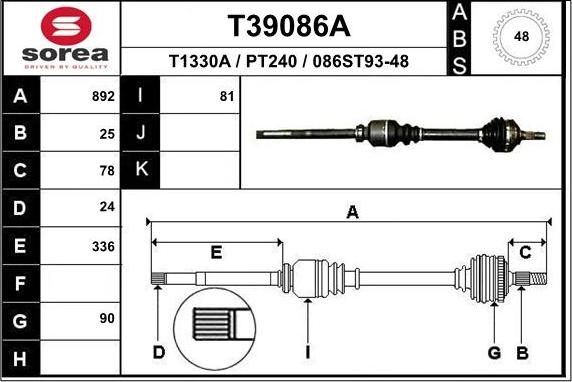 EAI T39086A - Sürücü mili furqanavto.az