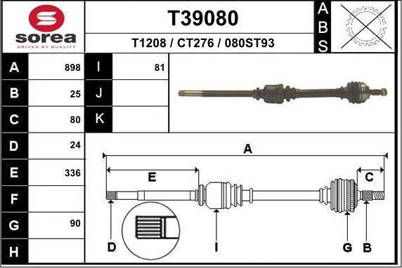 EAI T39080 - Sürücü mili furqanavto.az