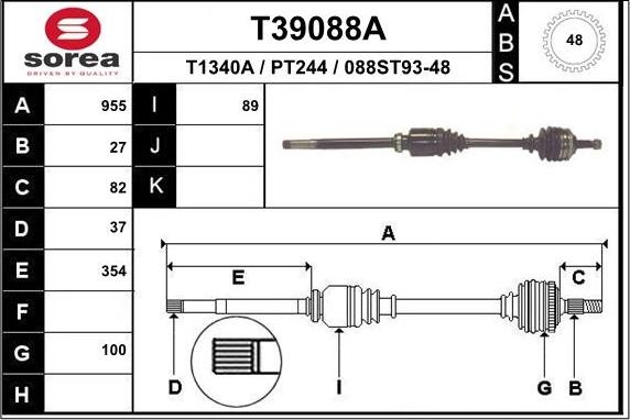 EAI T39088A - Sürücü mili furqanavto.az