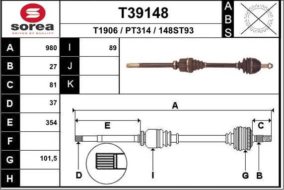 EAI T39148 - Sürücü mili furqanavto.az