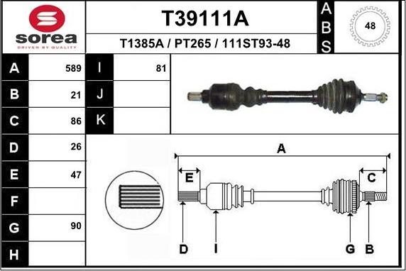 EAI T39111A - Sürücü mili furqanavto.az