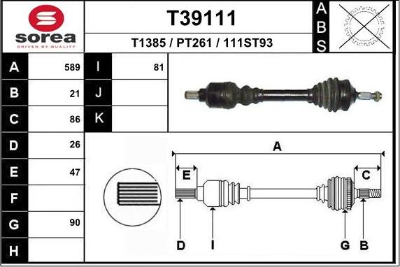 EAI T39111 - Sürücü mili furqanavto.az