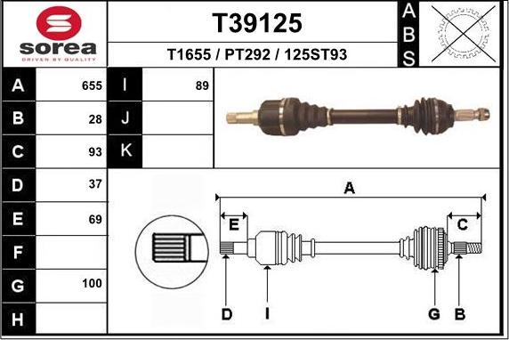 EAI T39125 - Sürücü mili furqanavto.az