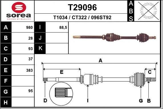 EAI T29096 - Sürücü mili furqanavto.az