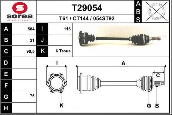 EAI T29054 - Sürücü mili furqanavto.az