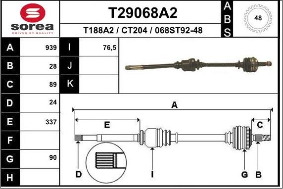 EAI T29068A2 - Sürücü mili furqanavto.az