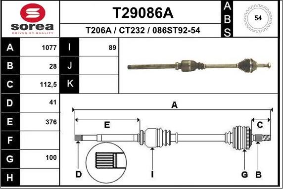 EAI T29086A - Sürücü mili furqanavto.az