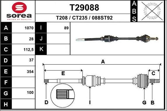 EAI T29088 - Sürücü mili furqanavto.az