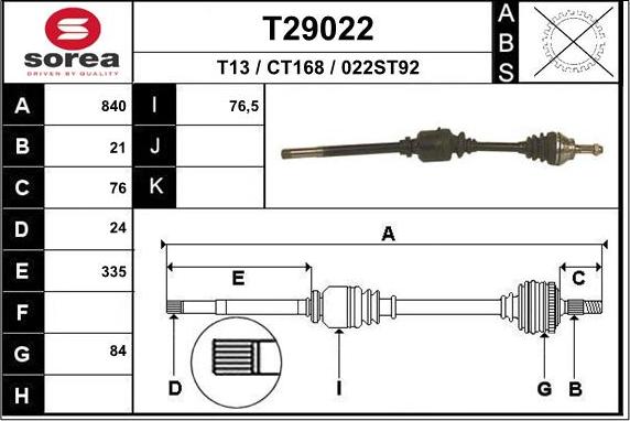 EAI T29022 - Sürücü mili furqanavto.az