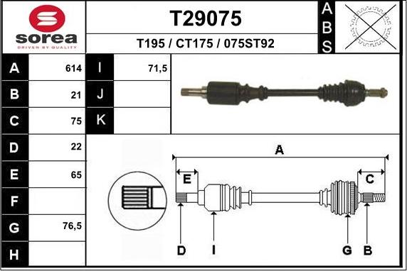 EAI T29075 - Sürücü mili furqanavto.az