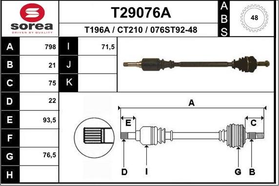 EAI T29076A - Sürücü mili furqanavto.az