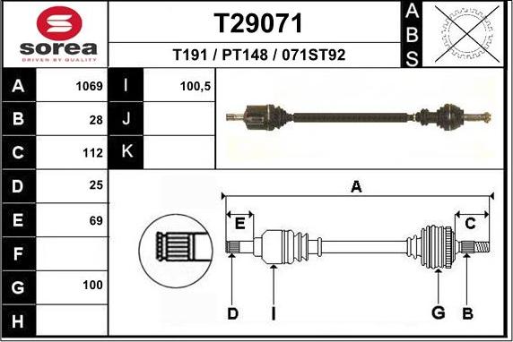 EAI T29071 - Sürücü mili furqanavto.az