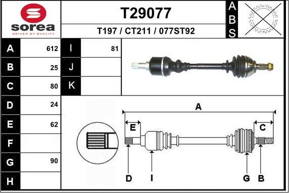 EAI T29077 - Sürücü mili furqanavto.az