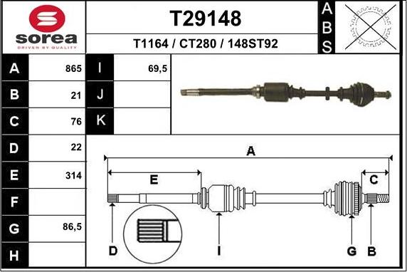 EAI T29148 - Sürücü mili furqanavto.az