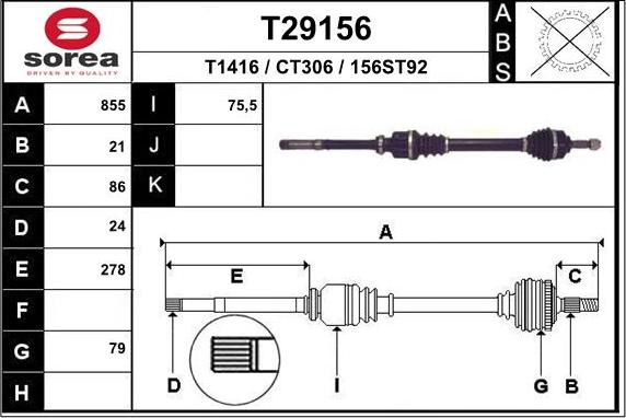 EAI T29156 - Sürücü mili furqanavto.az