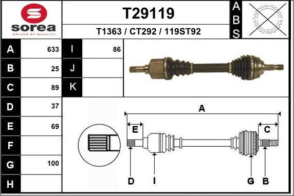 EAI T29119 - Sürücü mili furqanavto.az