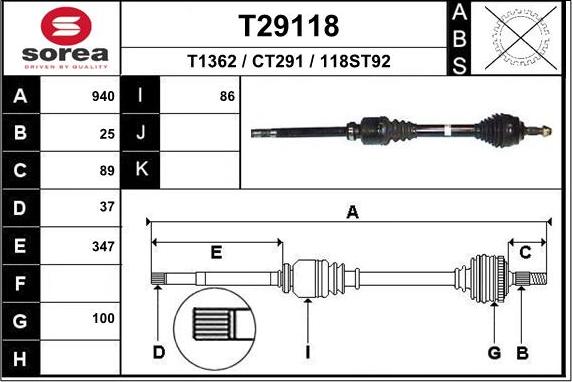 EAI T29118 - Sürücü mili furqanavto.az