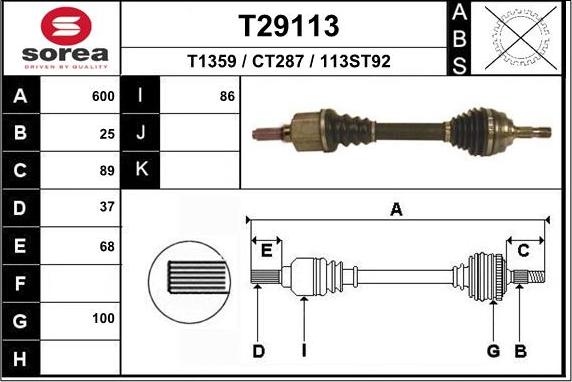 EAI T29113 - Sürücü mili furqanavto.az