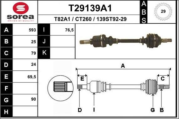 EAI T29139A1 - Sürücü mili furqanavto.az